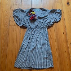 Gray and White Dress